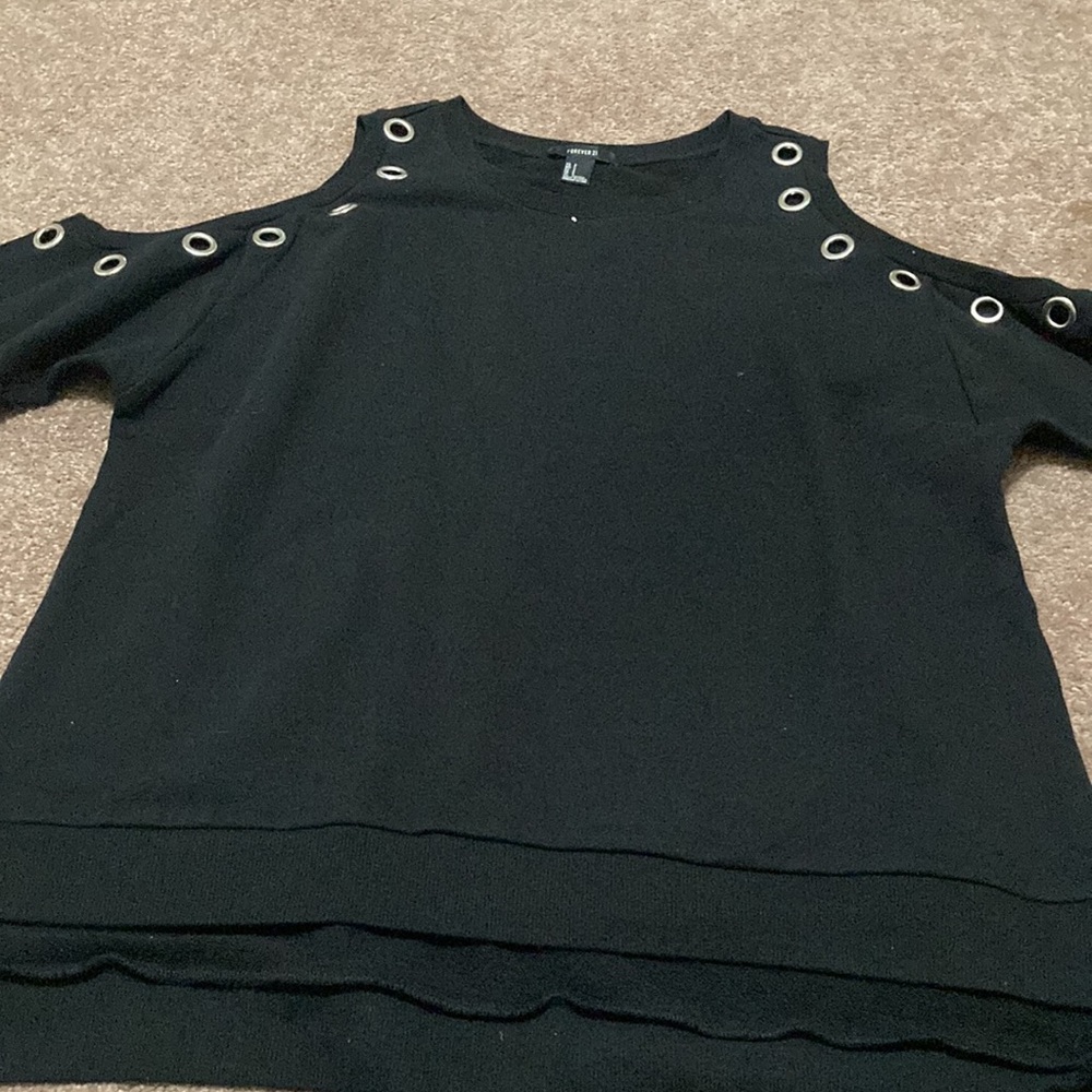 Forever 21 grommet sweatshirt